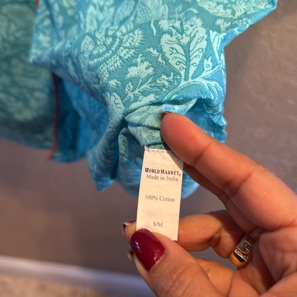 World Market Women’s Long Button Down Pajamas Long Sleeve Cotton Size S/M - Picture 8 of 13